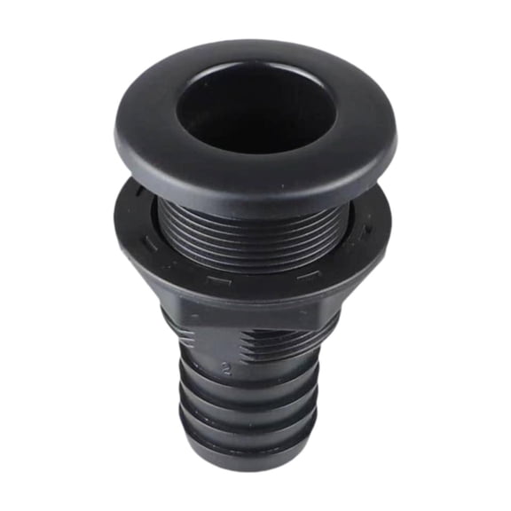 yotijay ABS Boat Drain Plug Leakproof Thru Hull Fitting Water Bilge Pump Mount for Yacht Black 9.9x6x6cm