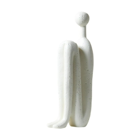 yotijay Abstract Figure Sculpture Ceramic for Cabinet Dining Table Table Centerpiece White