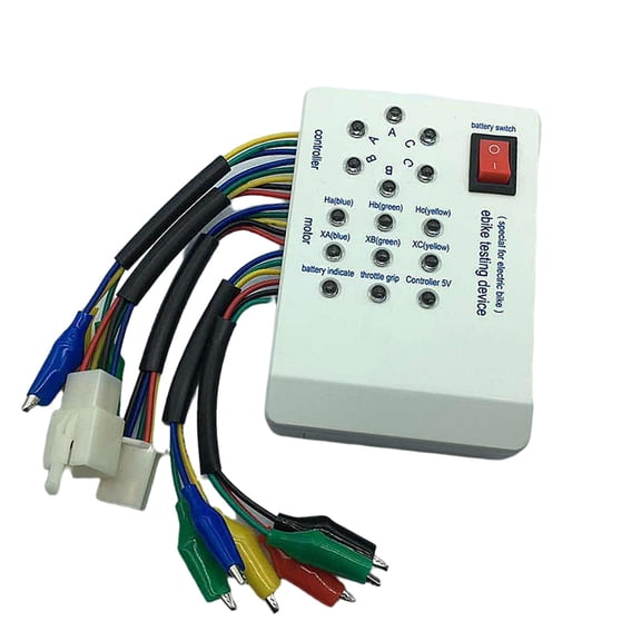 yotijay Accurate E-Bike Brushless Motor Controller Tester 24V 36V 48V 60V 72V Brushless Motor Tester Portable for Motor Controller