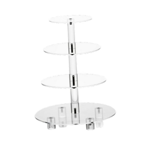 yotijay Acrylic Cupcake Stand Multi Use Dessert Display Stand for Party Table Buffet round 4 tier
