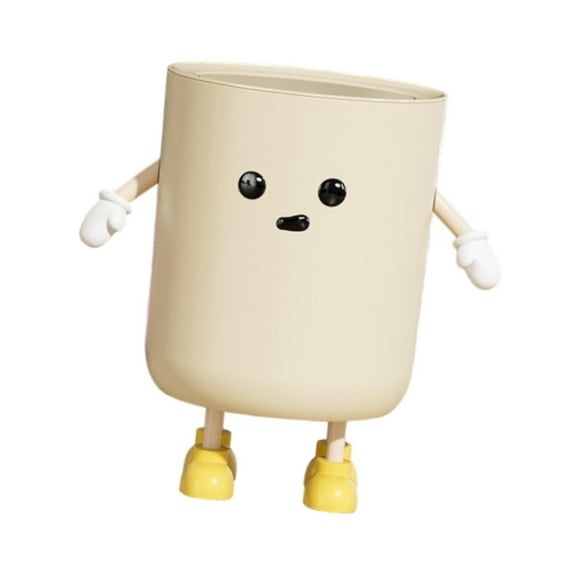yotijay Adorable Trash Can with Lid Cover Garbage Can Modern Waste Container Garbage Bin 12 L Standing