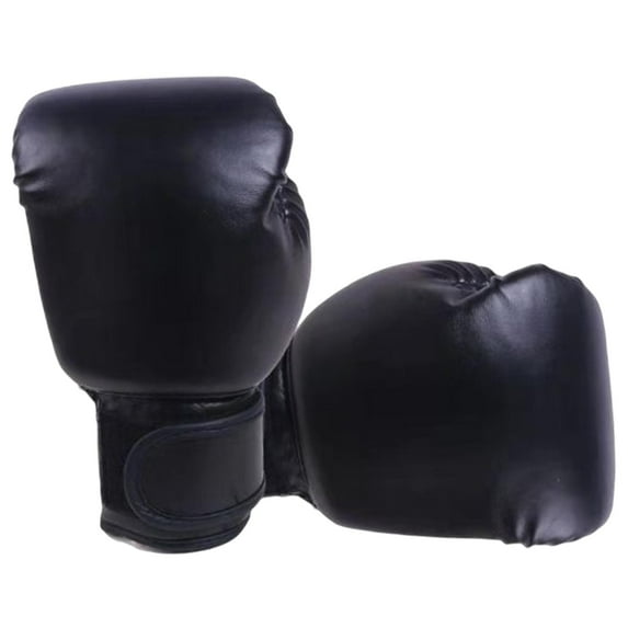 yotijay Adult Children Boxing Gloves Mesh Breathable Sparring Kickboxing Gloves Punching Black Kid