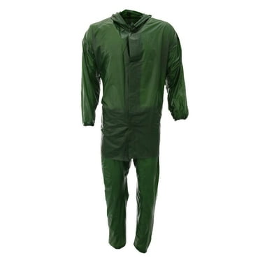 yotijay Adults Waterproof Rain Suit Jacket & Trousers Set Rain Coat Button