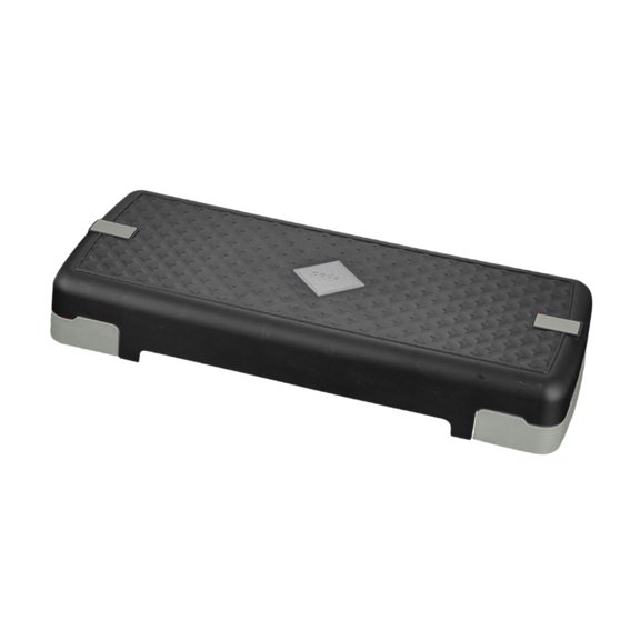 yotijay Aerobic Stepper Exercise Step Platform Adjustable Equipment Bench Load Bearing black gray M