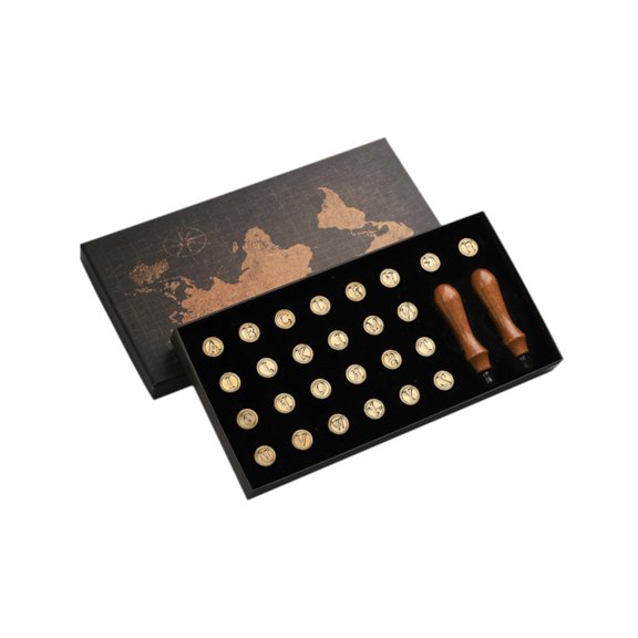 yotijay Alphabet Stamp Kit DIY Stamp for Invitation Card Mini 1.5cm