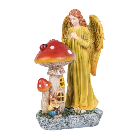 yotijay Angel Statue Solar Powered Crafts Gift Resin Figurines Garden Decor for