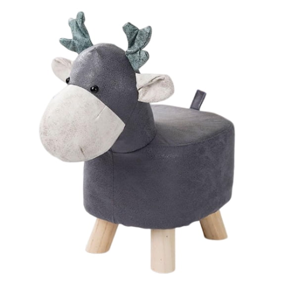 yotijay Animal Footstool Footrest Ottoman Cute Multifunctional Portable Room Decors Sofa gray