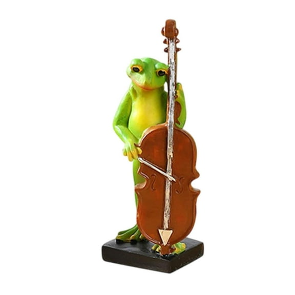 yotijay Animal Sculpture Decoration Frog Statue for Table Centerpiece Lawns Entrance Cello