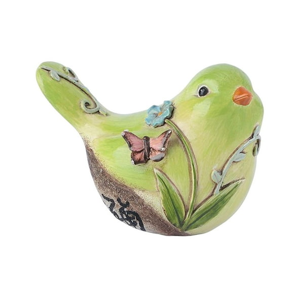 yotijay Animals Miniature Figurines, Bird Art Works Ornament Resin Bird Statue Green
