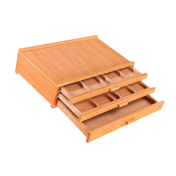 yotijay Art Storage Box Brush Storage Box for Pastel Pencils Markers Watercolor Pens