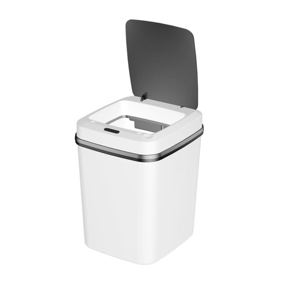 yotijay Automatic Garbage Can Space Saving Portable Rubbish Bin Electric Garbage Bin for