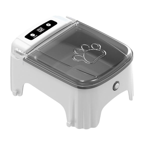 yotijay Automatic Timed Cat Feeder Cat Timed Feeding for Kittens Dry Food Small Dogs Grey
