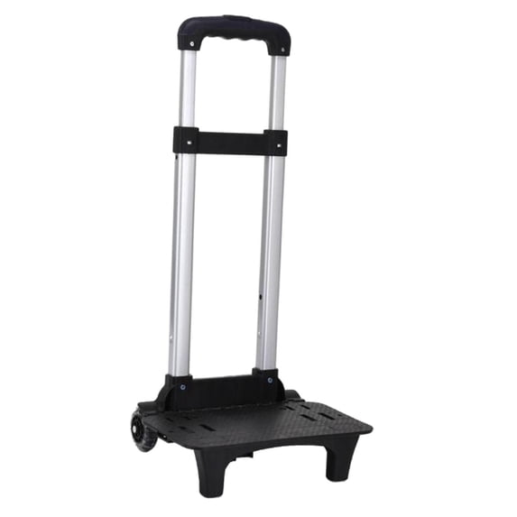 yotijay Backpack Trolley Foldable Aluminum Alloy Wheeled Hand Trolley Hand Cart Black