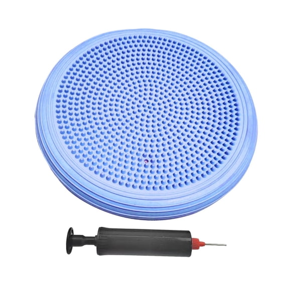 yotijay Balance Mat Thickened Wiggle Seat Balance Disc, Inflated Stability Yoga Mat Flat Blue