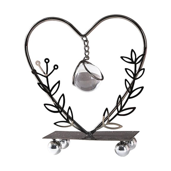 yotijay Ball Ornament Figurine Accent Bedroom Christmas Living Room Statue Heart Black Gray