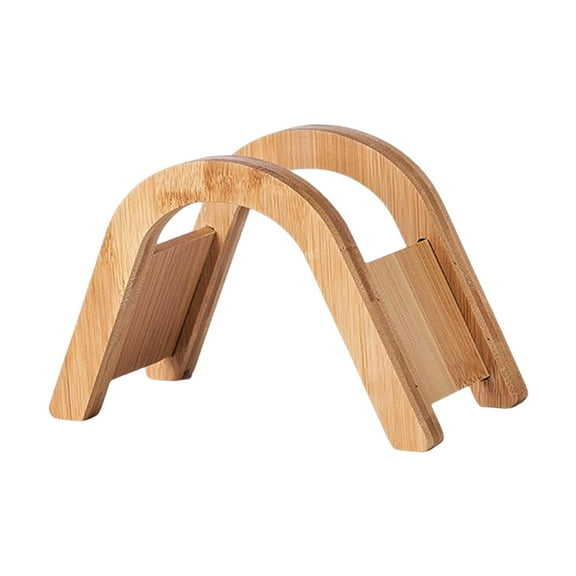 yotijay Bamboo Coffee Holder Countertop Dispenser Display Stand Storage Container V type