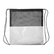 yotijay Basketball Mesh Bag Drawstring Backpack Mesh Fabric Professional Casual Day Pack White