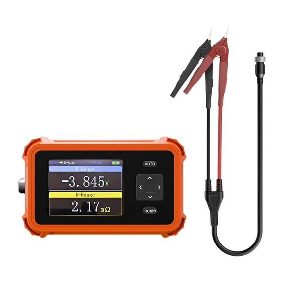 yotijay Battery Meter,HR25 Internal Resistance Battery Tester,Battery Meter for Types of Batteries,Car Battery Tester 0 -100V 0 -100 Ω Professional,Digital Battery