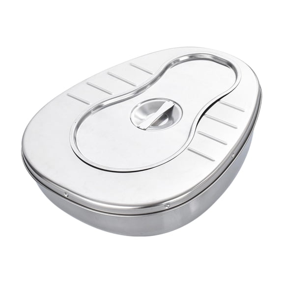 yotijay Bed Pan for Elderly Bedside Commode Practical for Elderly Bed Bound Home Use with Cover
