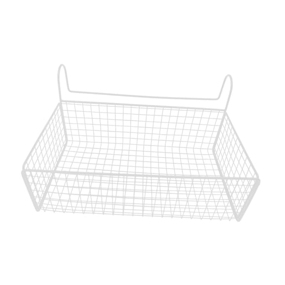 yotijay Bedside Hanging Storage Basket Beside Shelf for Cubical Wall Hotel Bed Rails White without Hooks