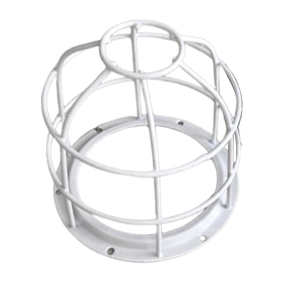 yotijay Bulb Guard Lamp Shade Practical Metal Compact Warning Light Cover White