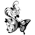 thumbnail image 1 of yotijay Butterfly Metal Wall Art Decor Display Home Decor Accent Gift Wall Sculpture for With Flowers, 1 of 9