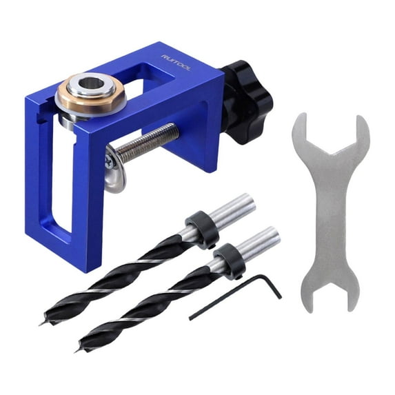 yotijay Cabinet Door Drilling Guide Locator Cabinet Installation Pocket Hole Jig Kit With 2 Bit