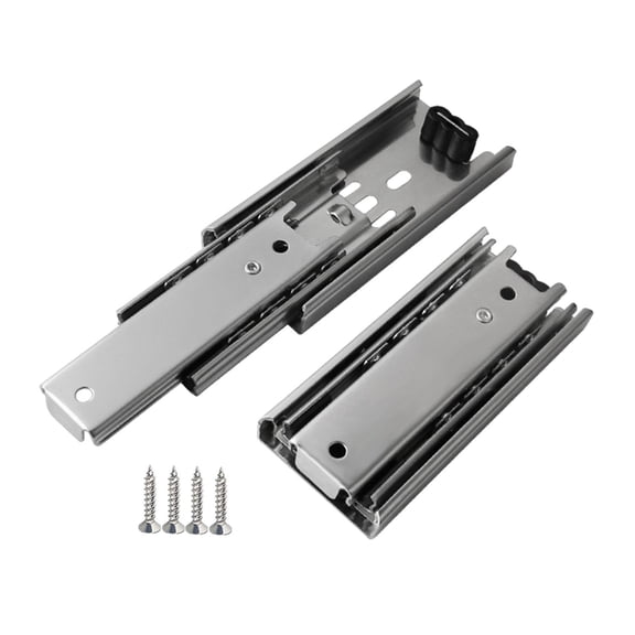 yotijay Cabinet Drawer Slides Guide Glides Heavy Duty Sturdy Accessory Spare Parts Steel Length 4 inch