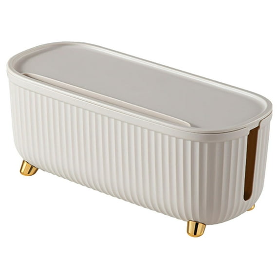 yotijay Cable Management Boxes Organizer, Large Storage Wire Management Box for Desk, Beige