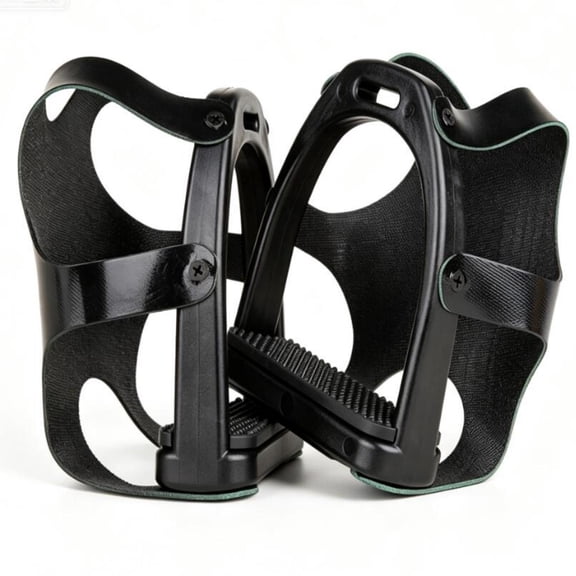 yotijay Cage Stirrups Secure Safety Stirrups Non-Slip for Horseback Riding, Horse Riders M