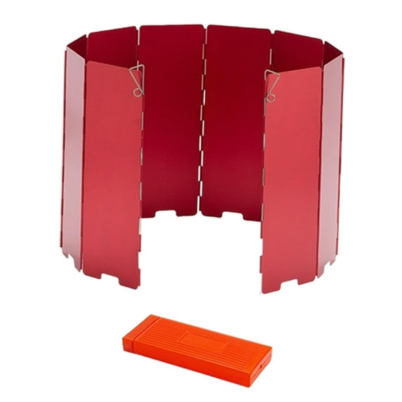 yotijay Camp Windscreen Windshield Folding Compact Lightweight Portable Wind Red