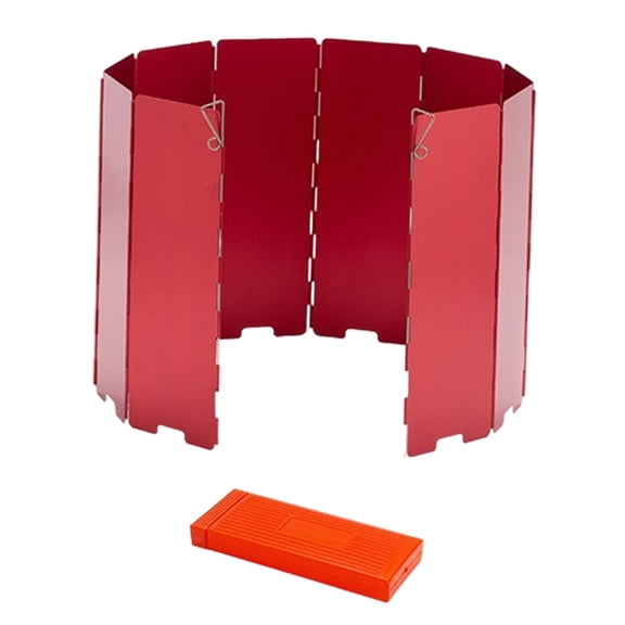 yotijay Camp Windscreen Windshield Folding Compact Lightweight Portable Wind Red