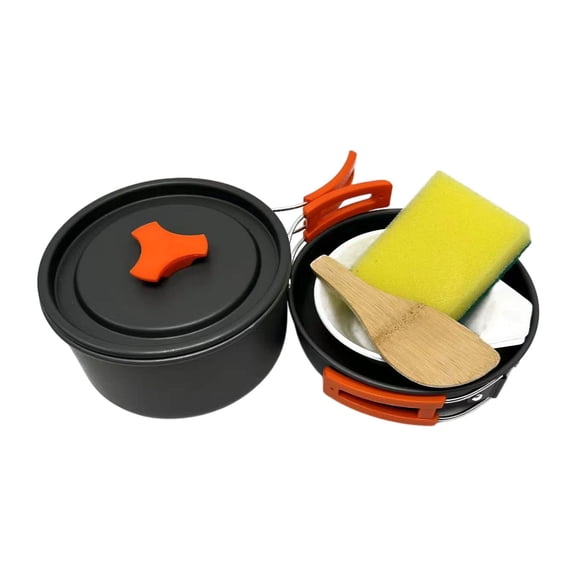 yotijay Camping Cookware Mess Kit Bowls Rice Spoon for Picnic BBQ Outdoor Activities