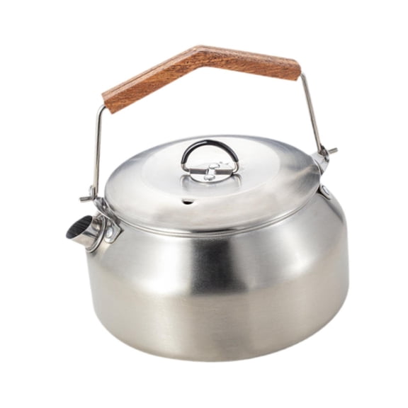 yotijay Camping Kettle 1L Cookware for Boiling Water over Fire Picnic Outdoor Sports