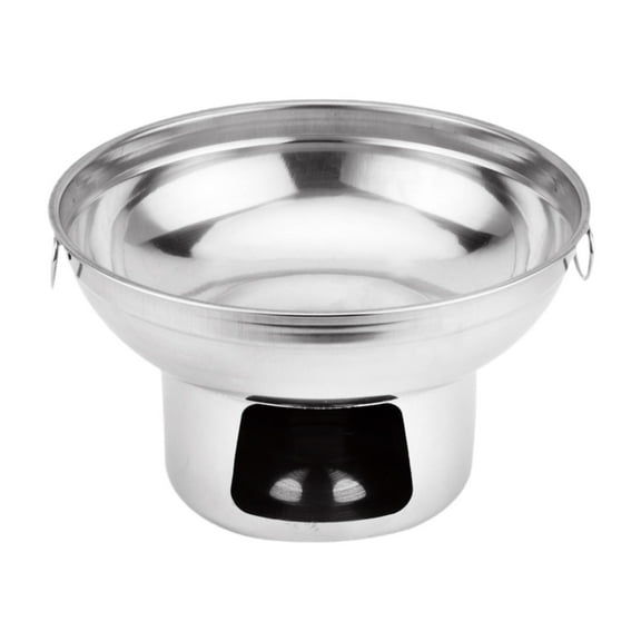 yotijay Camping Outdoor Pot Stainless Steel Hot Pot Dining Cookware Double Handled Lidless Thai Hot Pot for Cooking Home Party Picnic L