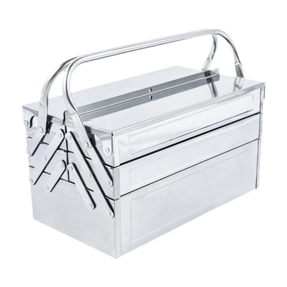 yotijay Cantilever Tool Box Organizer Wear Resistant Lockable Sturdy Container Stainless 3 Tier