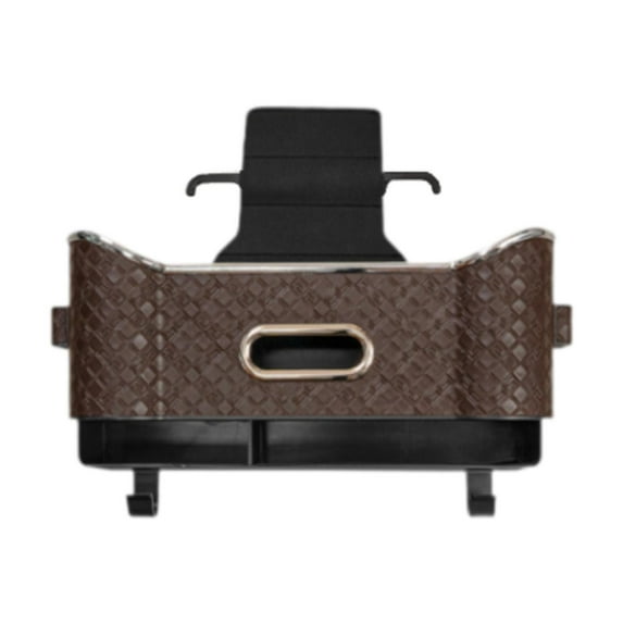 yotijay Car Headrest Backseat Organizer Convenient for Most Vehicles with Cup Holder Brown