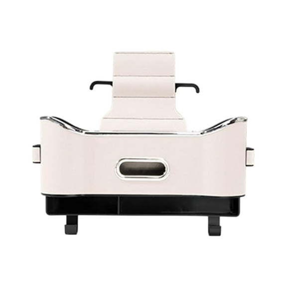 yotijay Car Seat Back Organizer Tissue Box PU Leather Backseat Organizer Storage Box White