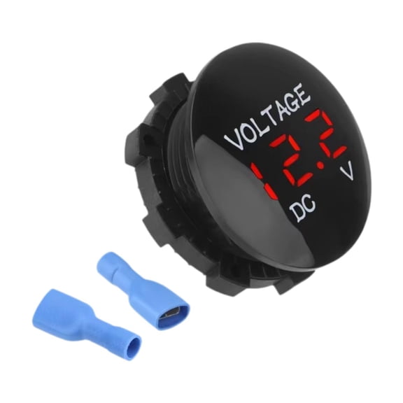 yotijay Car Voltage Gauge for 12V-24V Automotive Test Light LED Display High Performance Red Digital