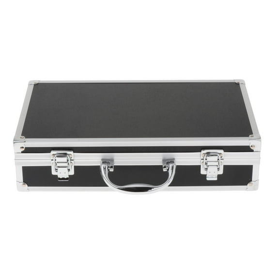 yotijay Carry Case Hard Shell Mic Case Impact Resistant Case Instrument Box Mic Carrying Black