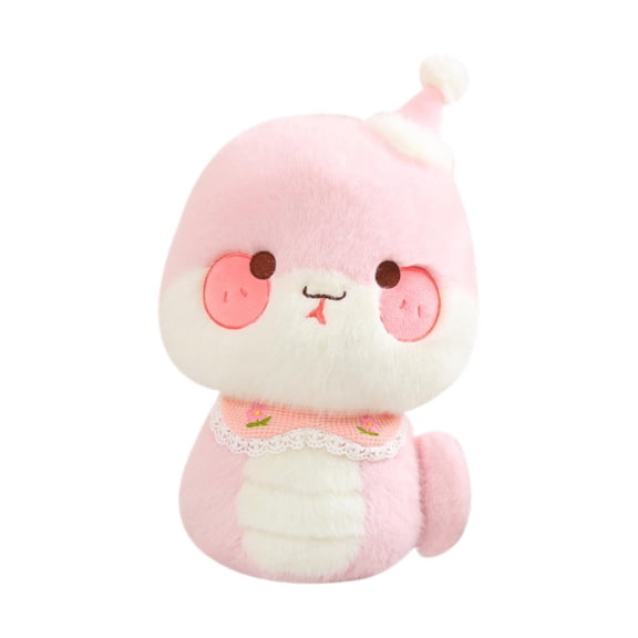 yotijay Cartoon Snake Toy 2025 Chinese New Year Decor for Living Room Sofa Car Pink 28 cm