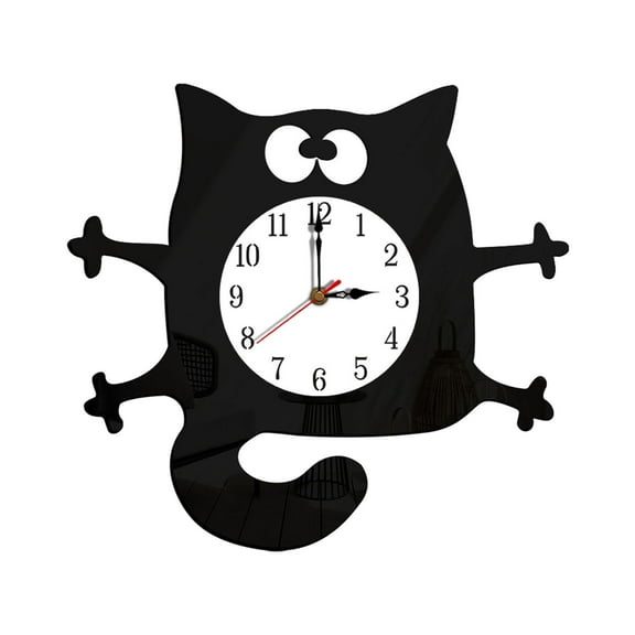 yotijay Cartoon Wall Clocks Non-Ticking Battery Operated Art Clock for