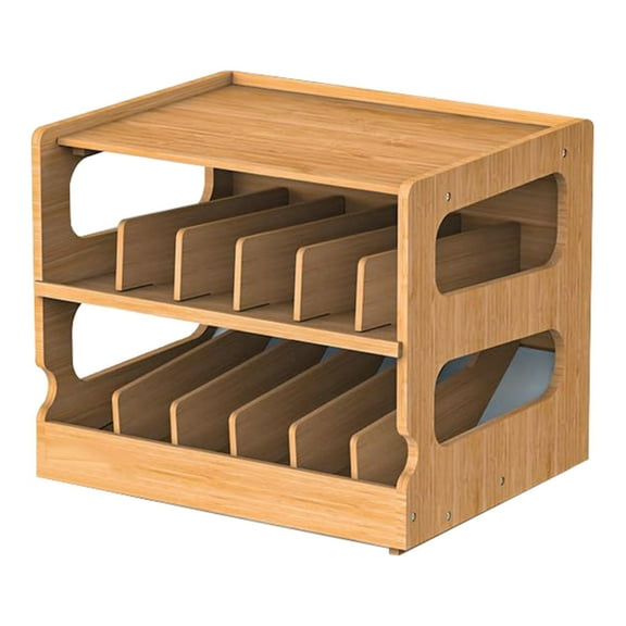 yotijay Cat Food Can Storage Organizer Non Slip Double Layer for Living Room Pantry Rectangle