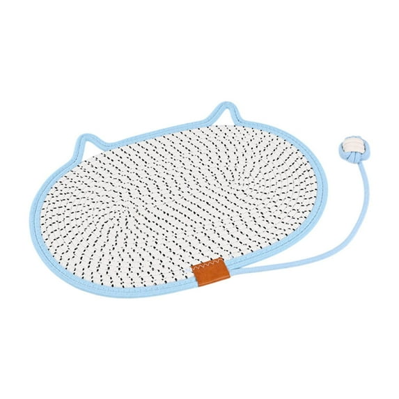 yotijay Cat Scratcher Mat Home Toy Grinding Claws Indoor Cats Cat Scratching Pad Rug Blue 60x40cm