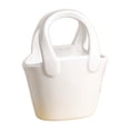 thumbnail image 1 of yotijay Ceramic Flower Vase Decorative Handbag Vase for Kitchen Garden Dinning Table White, 1 of 9