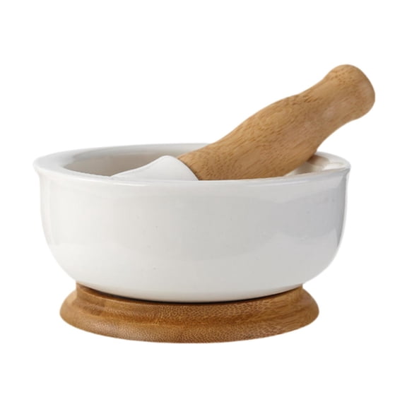 yotijay Ceramic Grinding Bowl Chili Grinding Bowl Multipurpose Portable Porcelain Mortar