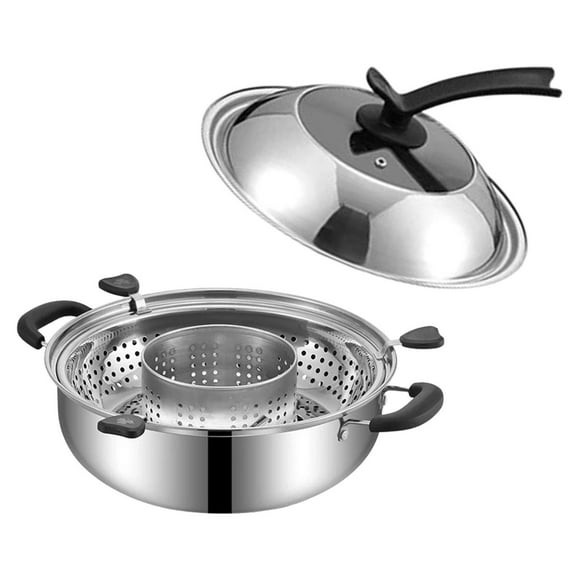 yotijay Chinese Hot Pot Kitchen Cookware Nonstick Stockpot for Restaurant Home Party With punching