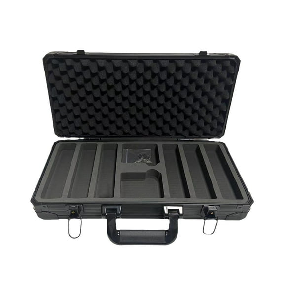 yotijay Chip Case Game Card Storage Case Suitcase Solid Aluminum Alloy Frame with Handle 300 Chip Capacity