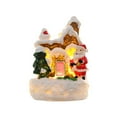 thumbnail image 1 of yotijay Christmas Figurine Village House Statue Collection Crafts Artwork Decoration for Santa Claus w Bell, 1 of 9