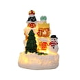 thumbnail image 1 of yotijay Christmas Figurine Village House Statue Collection Crafts Artwork Decoration for Snowman, 1 of 9